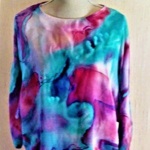 Hand Painted Tunic--One of a Kind by Artist-Medium